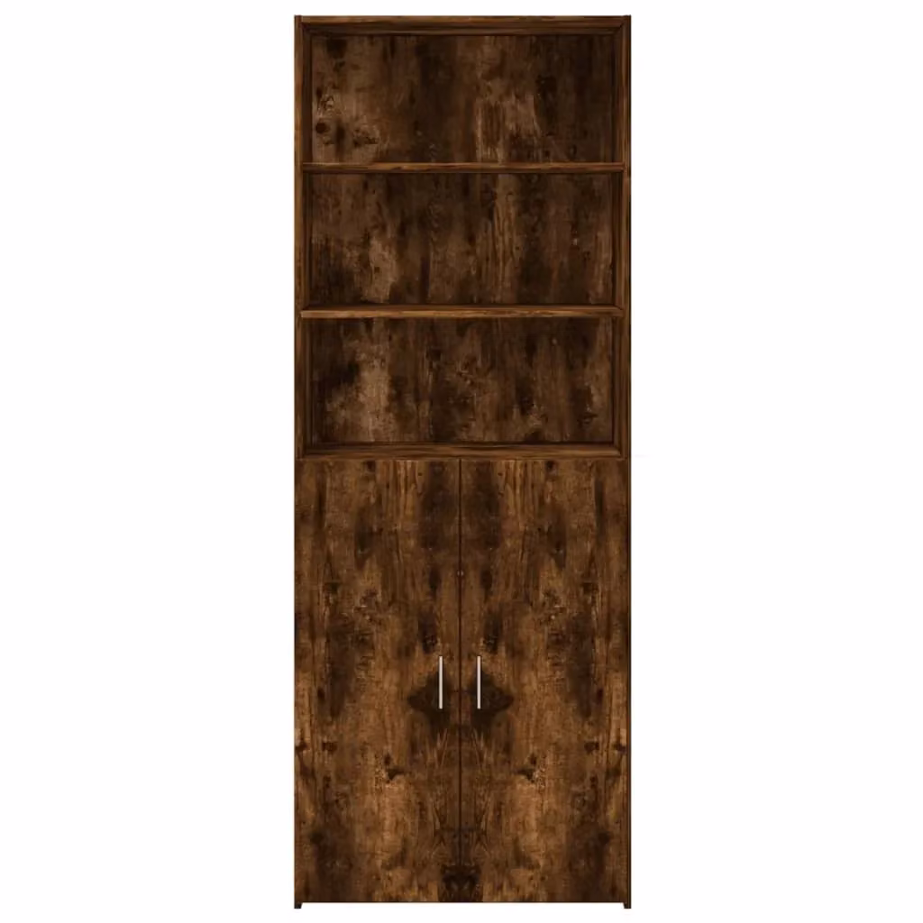 Buffet credenza cassettiera organizer in legno composito marrone per cucina e soggiorno L/P/H: 80 x 42,5 x 185 cm – 2