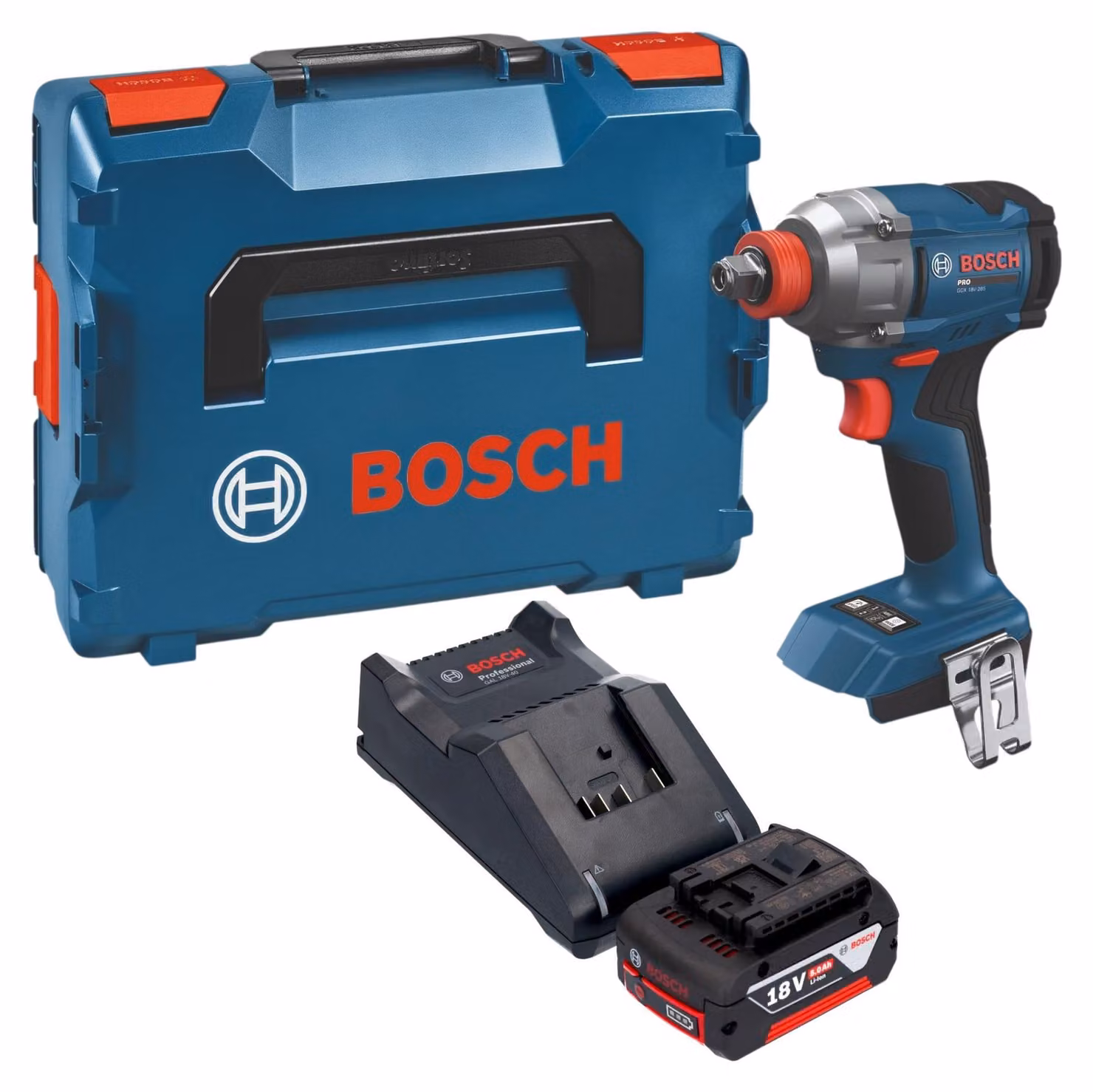 Avvitatore a impatto a batteria Bosch GDX 18V-285 Professional 18 V 285 Nm + 1x batteria 5,0 Ah + caricabatterie + L-Boxx
