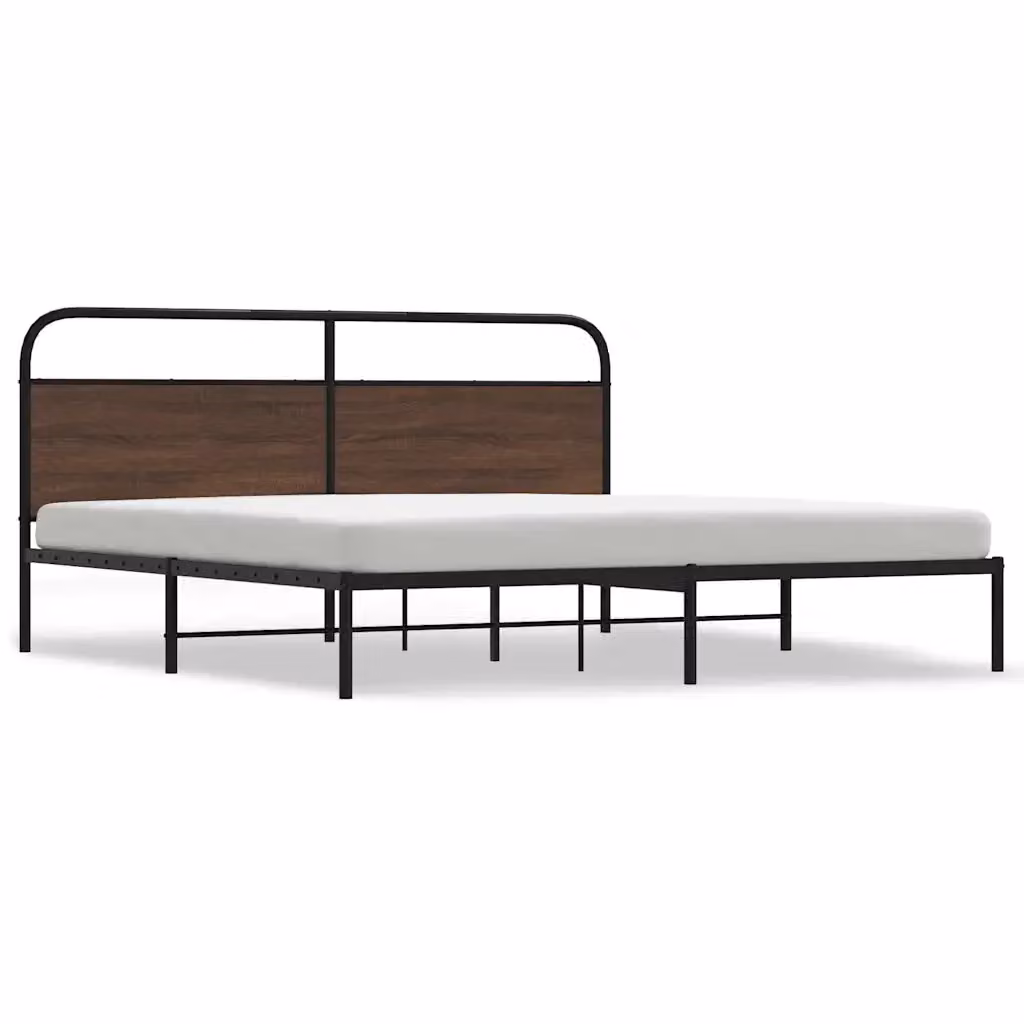 Struttura Letto Design Mania in Metallo e Rovere Marrone L: 180 cm, P: 200 cm – 2