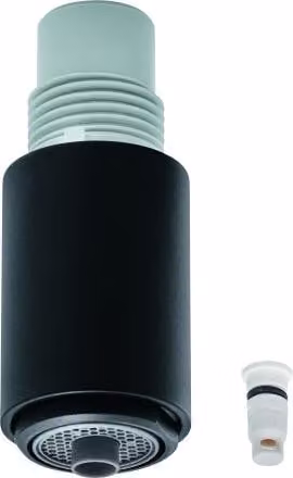 GROHE spray di risciacquo 48427, per miscelatore monocomando per lavello GROHE Blue, bocca C, contiene: Doppio aeratore per GROHE Blue, estraibile, superficie GROHE StarLight, nero velluto