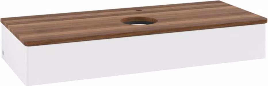 V&B Mobiletto senza struttura frontale, con illuminazione Antao 120x19x50cm, HL, WBP w. wal, wh. m Lac