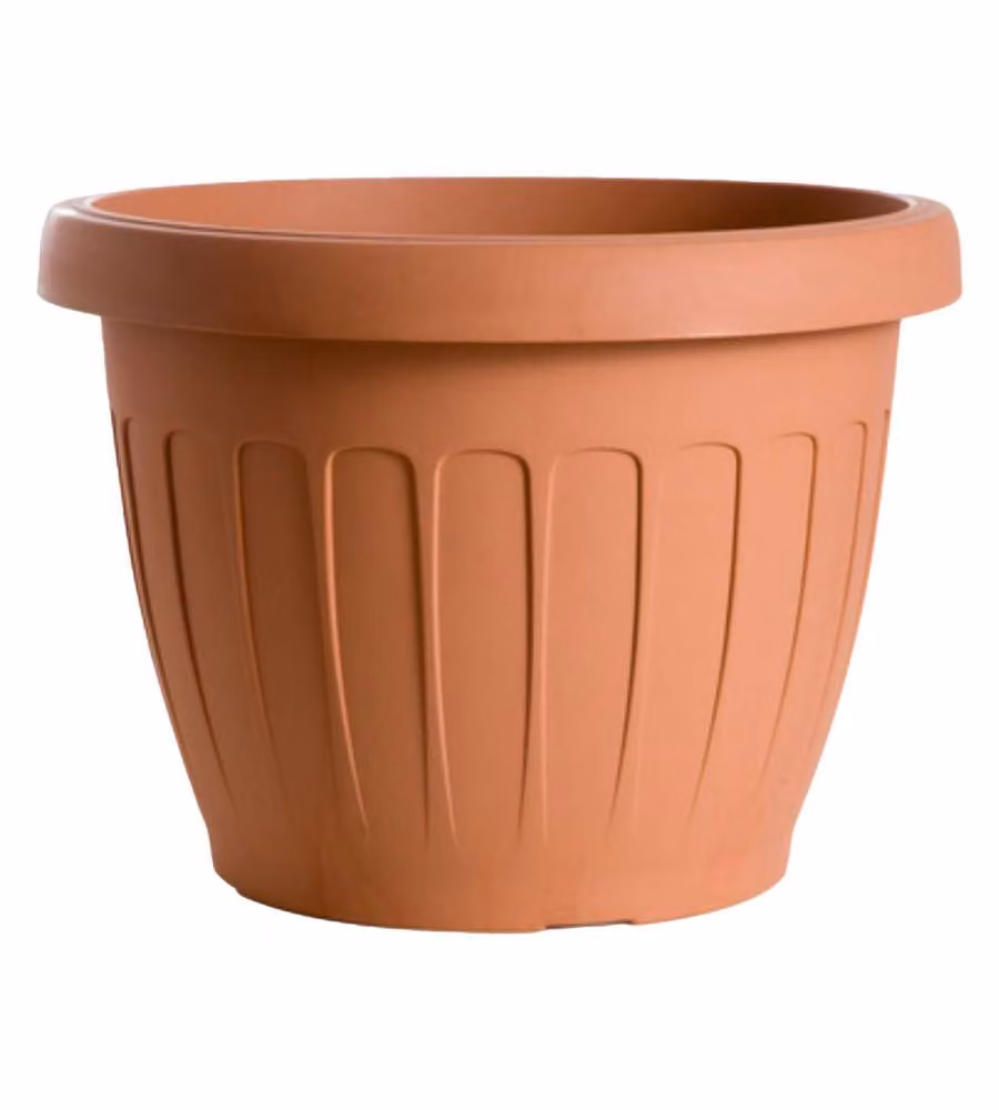 Bama Vaso per Piante Rotondo Terracotta Diametro 25 cm Resina