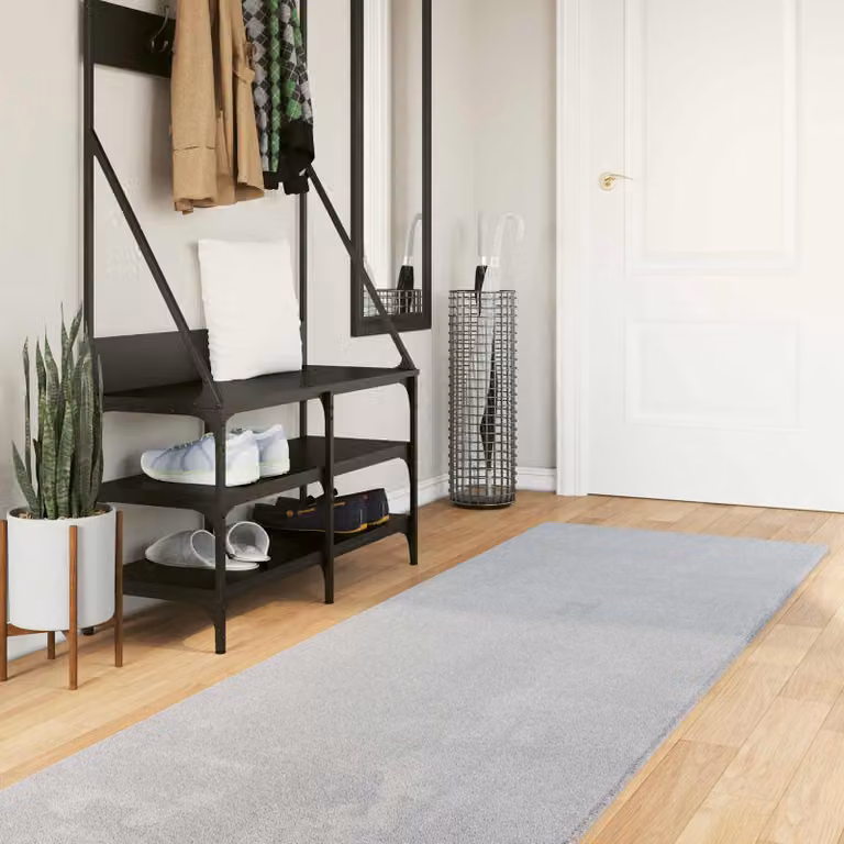 vidaXL Tappeto HUARTE Grigio, morbido e lavabile in poliestere per soggiorno e camera da letto