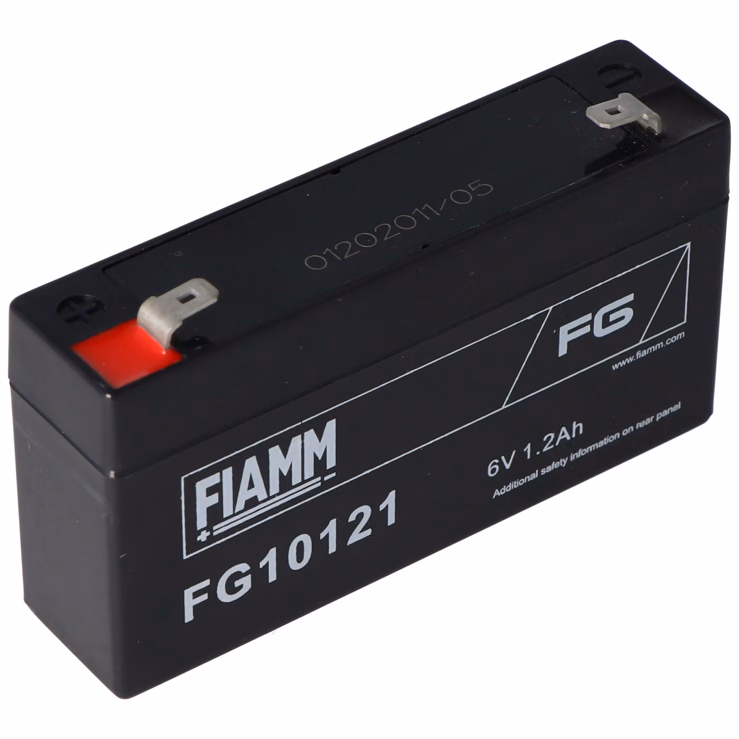 Fiamm FG10121 Batteria al piombo-gel 6 Volt, 1,2Ah con 2 contatti a spina Faston