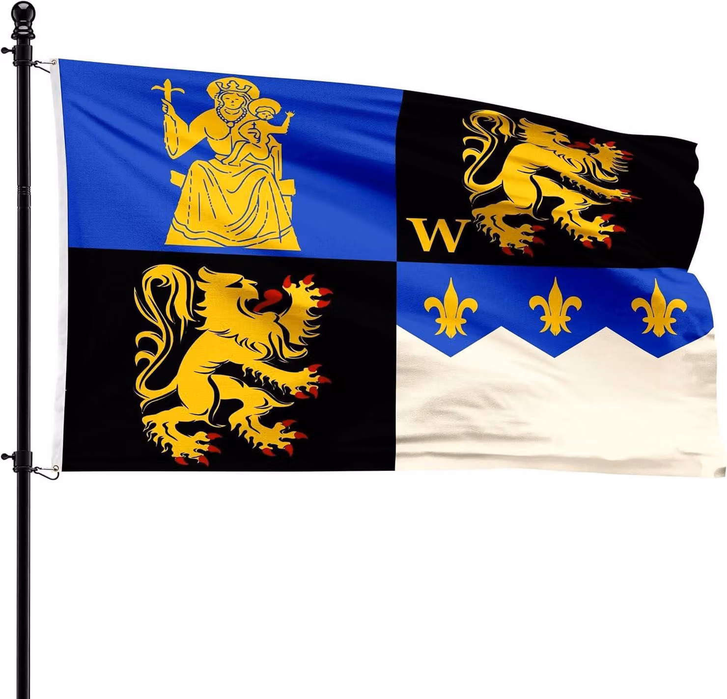 Bandiere da cerimonia, dimensioni 90 x 150 cm, adatte per essere issate su un'asta