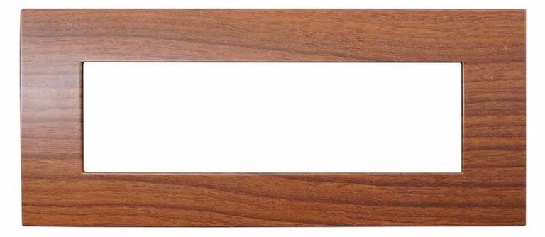 ETTROIT Placca Serie Venus 7P plastica Colore Radica Compatibile Con Vimar Arke VA83703