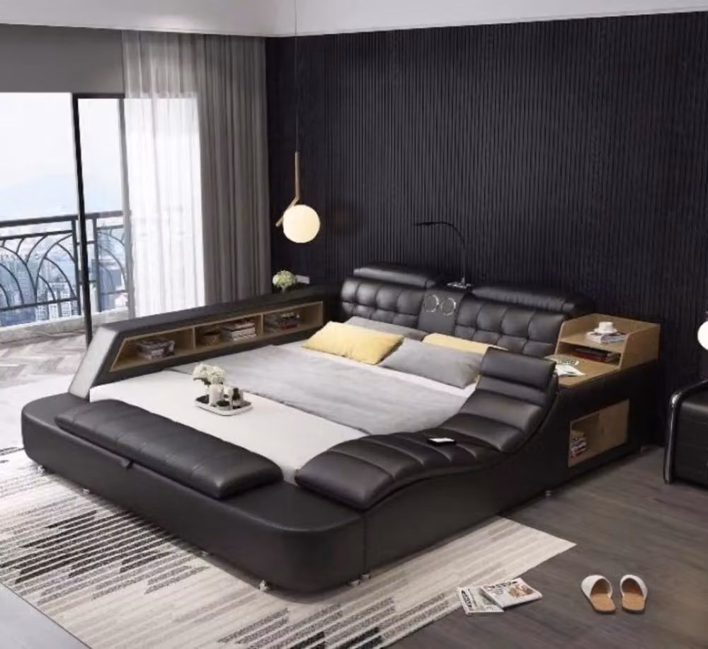 Doppelbett Polsterbett Schlafzimmer 180x200cm Multifunktion Bett Betten Ehebett