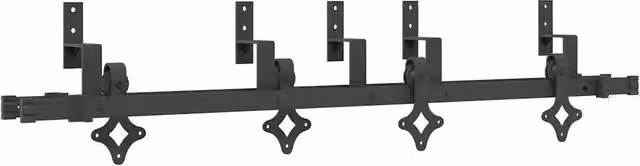 Kit di Binari per Porte Scorrevoli in Acciaio Inox Nero Opaco Lunghezza: 152,5 cm CFW4033840