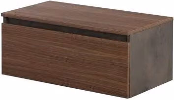 Cassettone da bagno sospeso Kleo color ossido e noce canaletto con sistema soft-close L: 80 cm, P: 45,1 cm, H: 33,8 cm