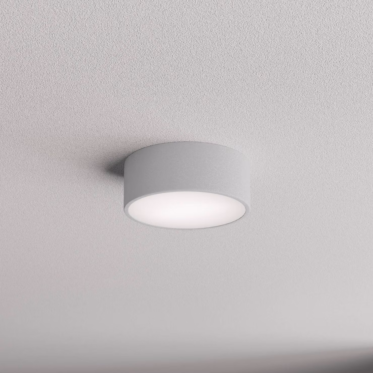 Plafoniera Cleo TEMAR LIGHTING, dimmerabile, Alluminio / Grigio / Zincato, Bagno, Metallo, Plafoniera