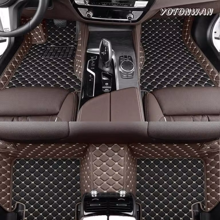 Tappetini per auto, design con bordi, facili da pulire, 3 pezzi Tappetino-17