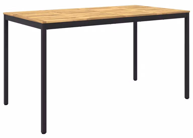 Tavolo da giardino, bianco e nero, dimensioni 196 x 100,5 x 105 cm