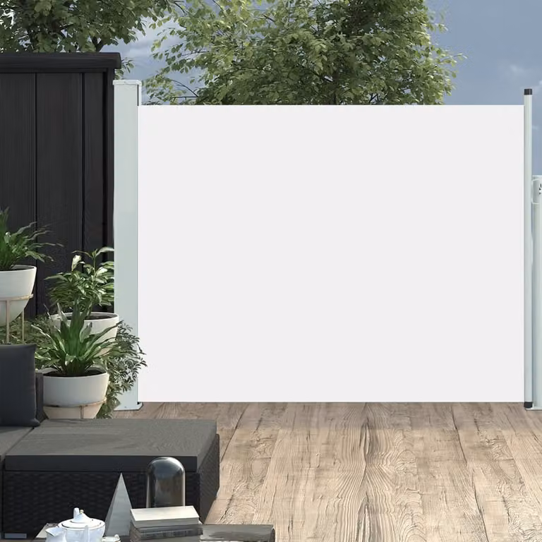 The Living Store Tenda laterale estensibile 140×500 cm crema
