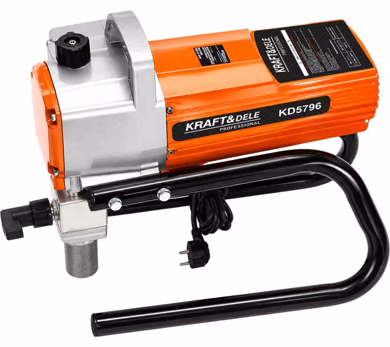 KRAFT&DELE | Sistema di spruzzatura airless, 1500 W, 2,5 l/min, accessori, per pitture murali, pitture al lattice, vernici e smalti, regolazione della pressione