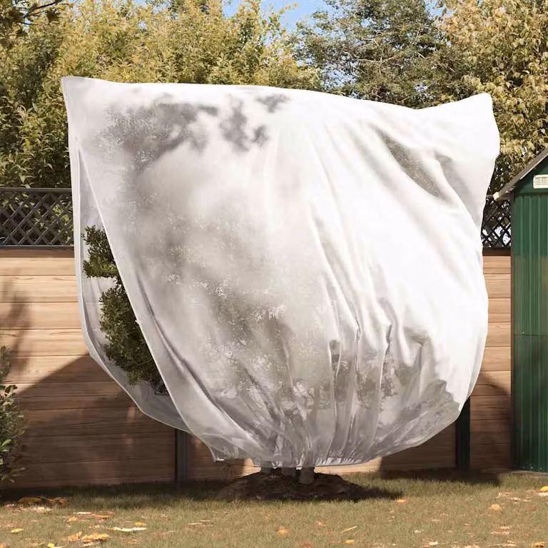 Set di 3 coperture in fleece bianche vidaXL per la protezione antigelo delle piante in poliestere