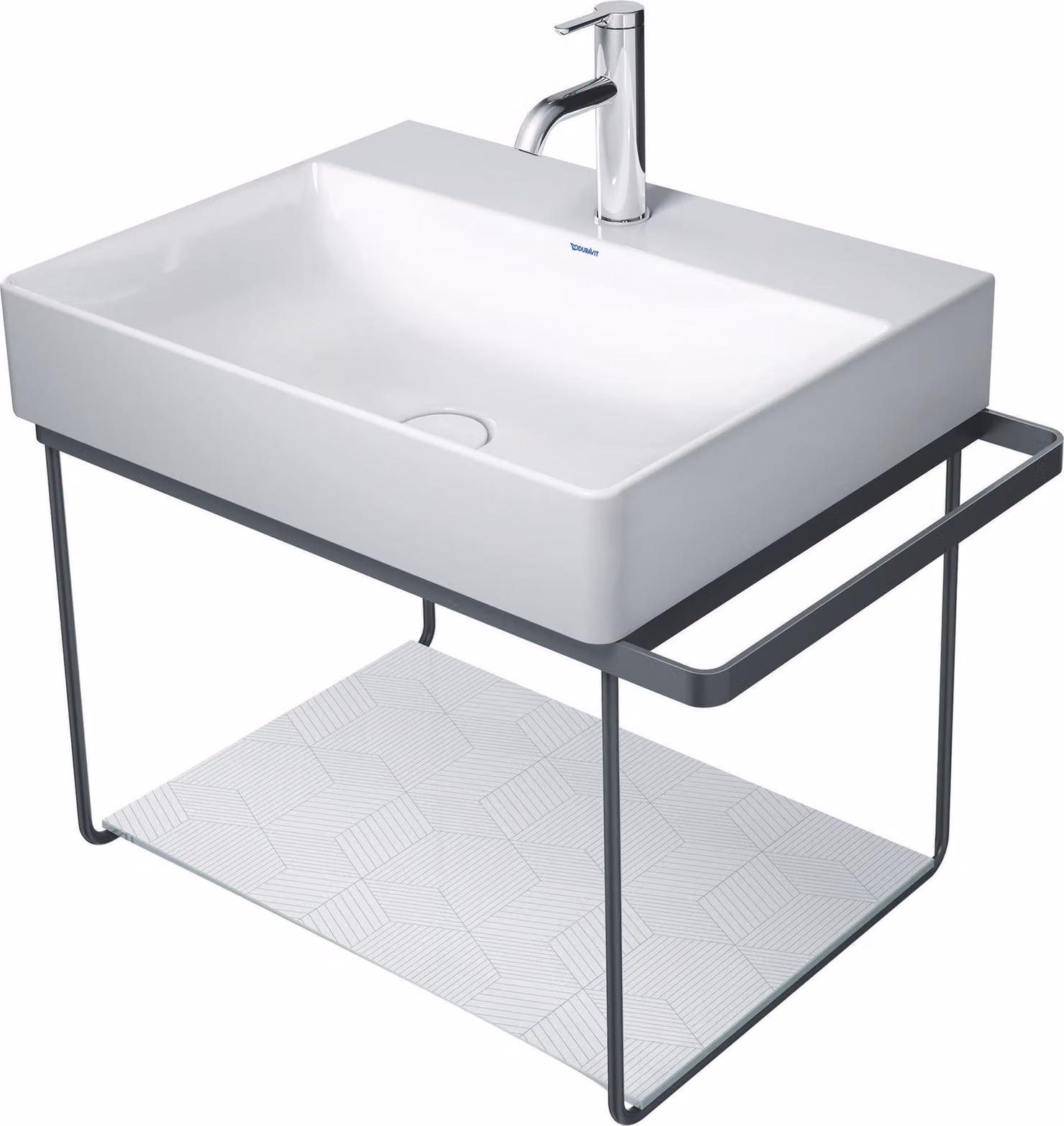 Duravit DuraSquare console en métal 66,5x45,1cm, pour lavabo 235360, montage mural, 0031024600, 0031024600