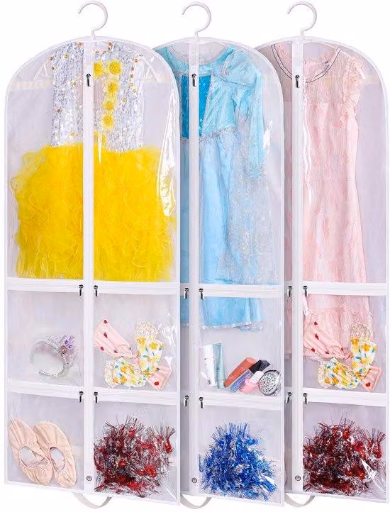 Amaca trasparente per costumi da bambino, 50 pollici, confezione da 3, bianca