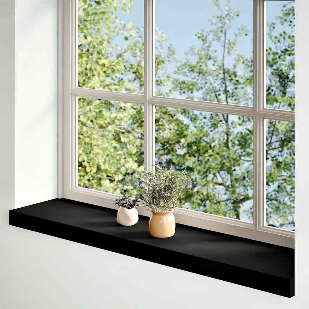 vidaXL Davanzali 2 pz Marrone-nero 70x20x2 cm Legno Massello Rovere