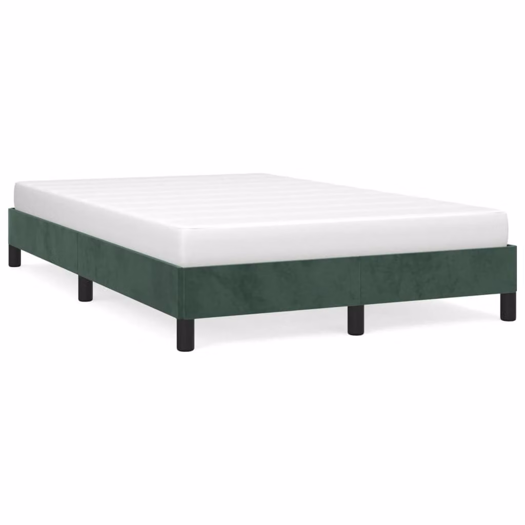 Giroletto senza Materasso Verde Scuro 120x200 cm in Velluto