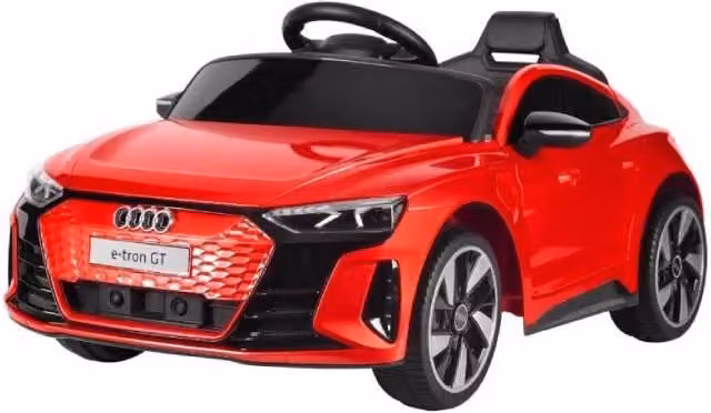 Audi e-tron GT Colibrì auto elettrica per bambini rossa con radiocomando 2.4G, luci e pneumatici in gomma piena