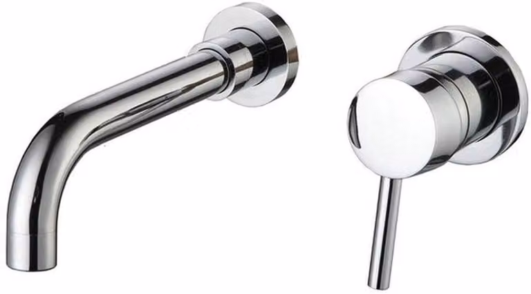 Miscelatore monocomando - Cromatura lucida - Cartuccia in Vetroceramica - Ottone - Design moderno - Rubinetteria per bagno