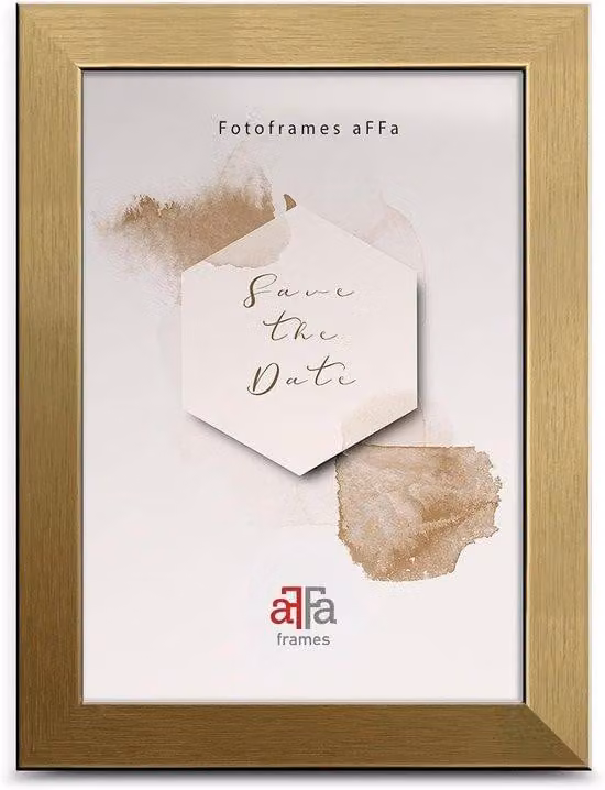 Cornice in MDF gialla 15x20 cm con vetro acrilico