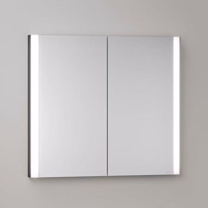 Mobile specchio a incasso LED Keuco Royal Metis, dimensioni 80 x 71 cm, con 2 ante