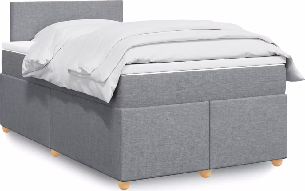 Maison Exclusive - Giroletto a Molle con Materasso Grigio Chiaro 120x190cm Tessuto