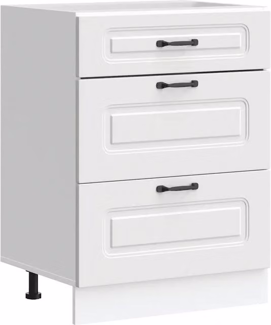 Armadio da cucina ottimizza spazio di archiviazione 60 x 46 x 81,5 cm piedi regolabili stile moderno in legno ingegnerizzato bianco 02_0050498