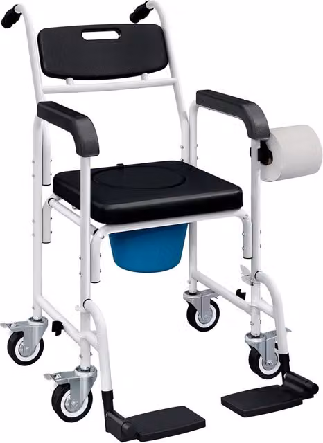 Sedia comoda Xylo nera con braccioli, poggiapiedi e rotelle, L: 53 cm, H: 97 cm, P: 97 cm