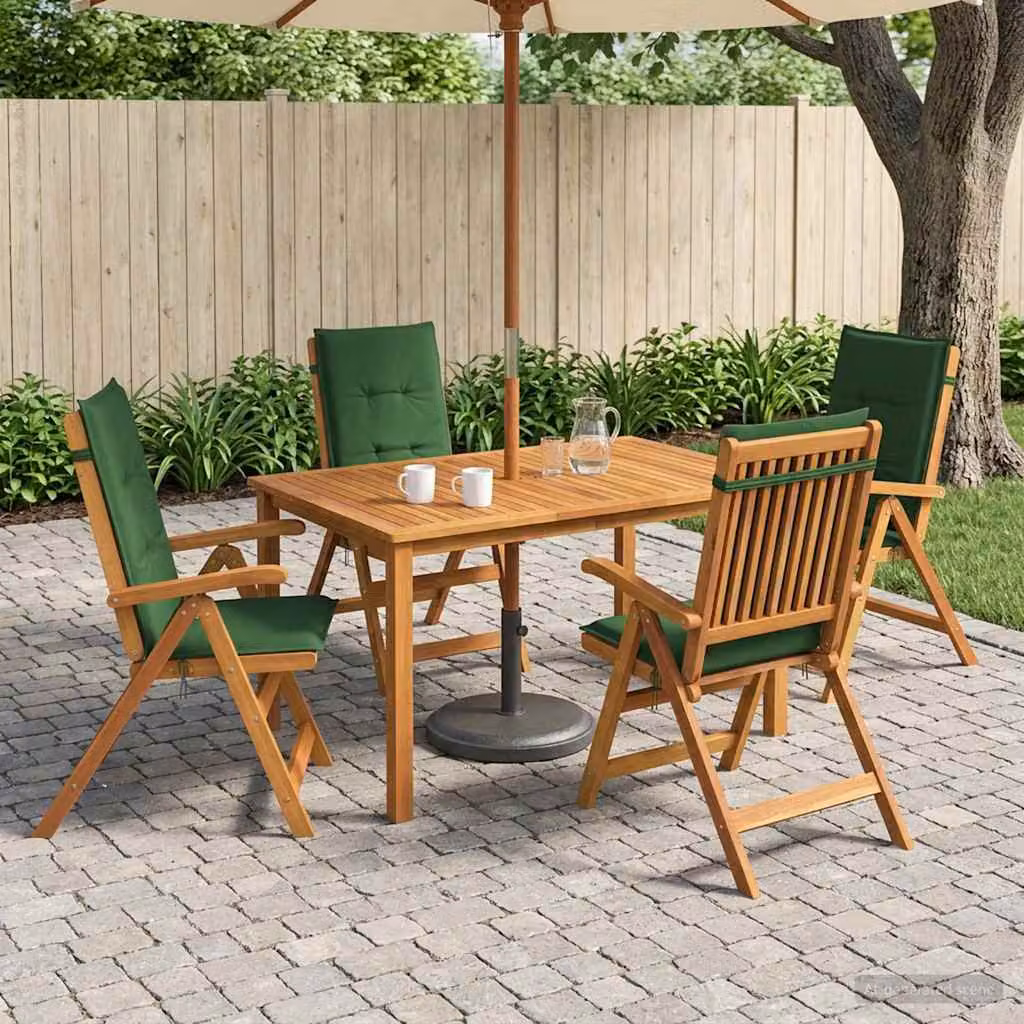 Set da pranzo da giardino vidaXL in legno di acacia naturale composto da 5 pezzi