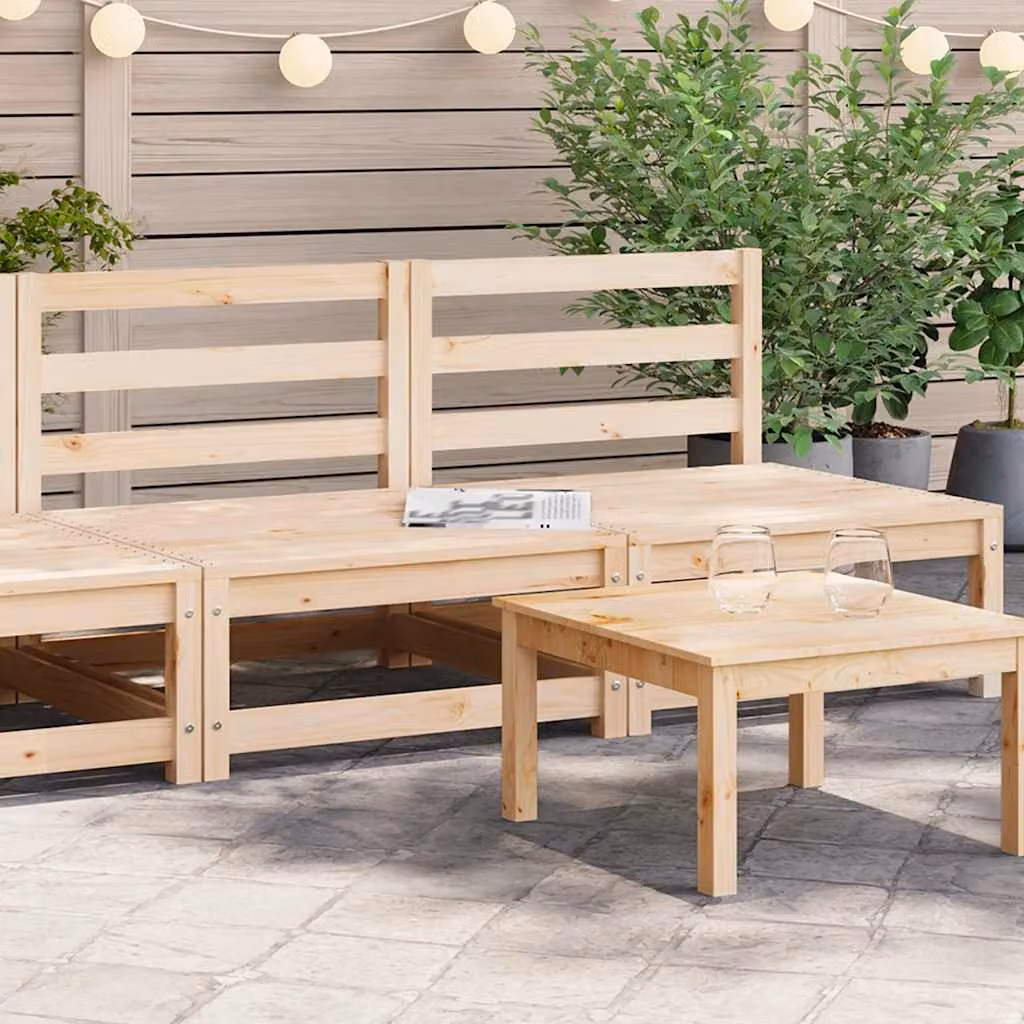 Set di 2 divani da giardino senza braccioli vidaXL in legno di pino massello, L/P/H: 70 x 70 x 67 cm