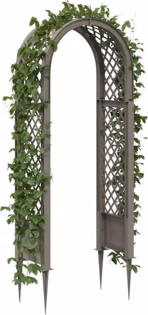 Arco di rose con punte Grigio 97 x 43 x 218 cm PP CFW6868586