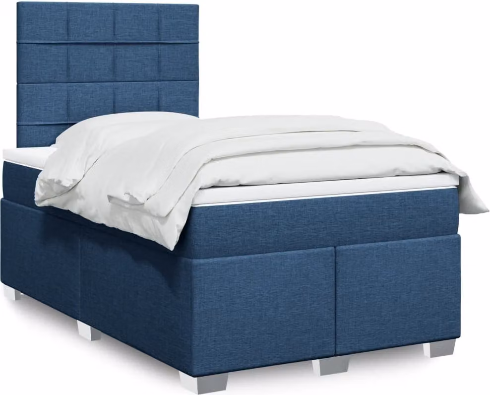 Maison Exclusive - Letto boxspring con materasso blu 120x200 cm Tessuto