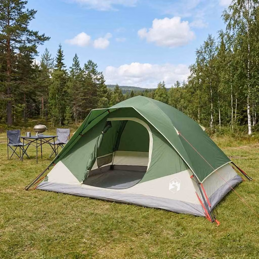 Tenda Istantanea vidaXL Verde in Poliestere e Acciaio L/P/H: 305 x 215 x 140 cm