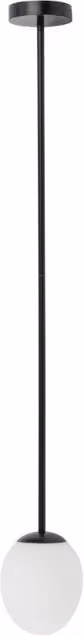 Lampada a sospensione Nowodvorski Lighting Ice Egg nera in vetro e metallo Ø 13 cm