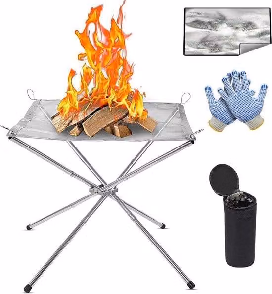 Barbecue portatile in acciaio inossidabile per il campeggio