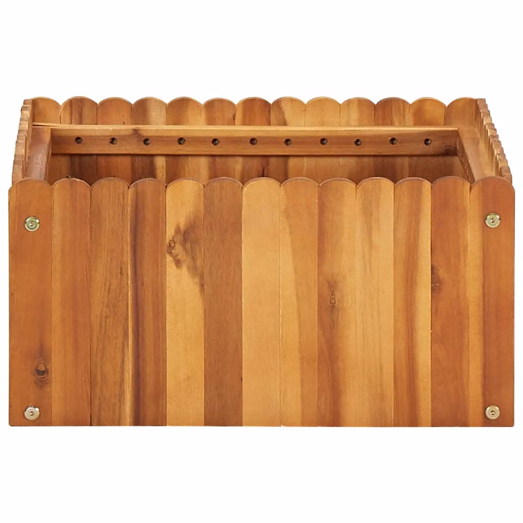 vidaXL Letto rialzato da giardino 50 x 50 x 25 cm in legno massiccio di acacia
