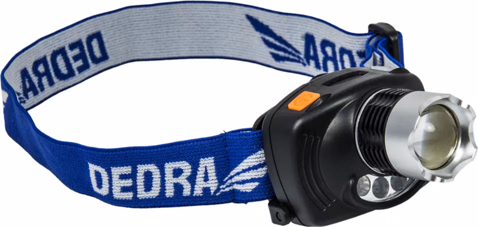 DEDRA Torcia da testa 3W CREE LED, nitidezza regolabile, infrarossi, con - L1010