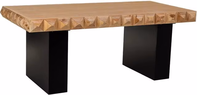 Tavolo da pranzo rettangolare Wanderlust Deco in legno di abete e metallo marrone e nero L: 200 cm, P: 100 cm, H: 78 cm