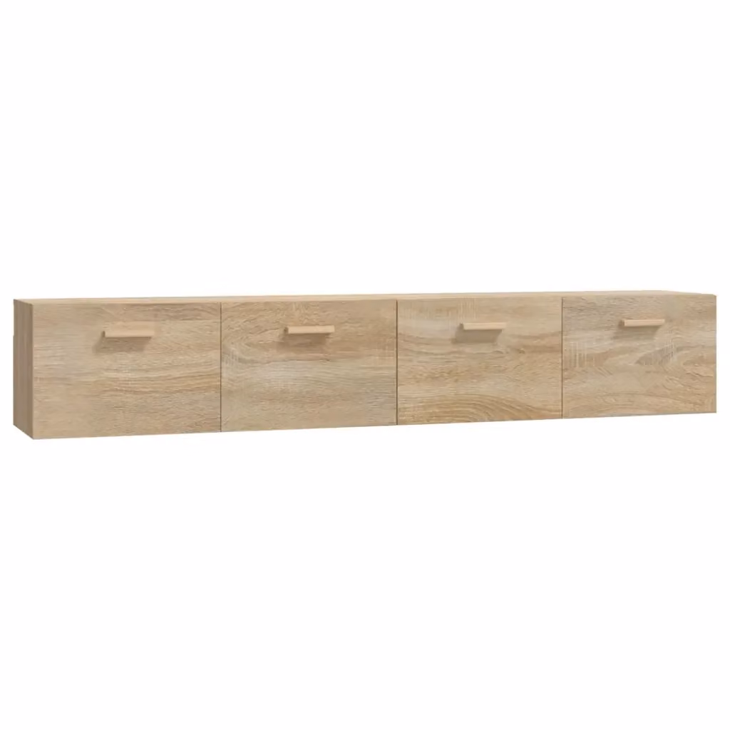 Set di mobili a parete da soggiorno vidaXL in legno marrone con ante a battente, L 100 cm x P 36,5 cm x H 35 cm – 2