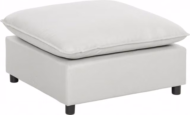 Poggiapiedi quadrato HOMCOM grigio, pouf moderno per salotto, camera da letto o ingresso, L 75 x P 75 x H 40 cm