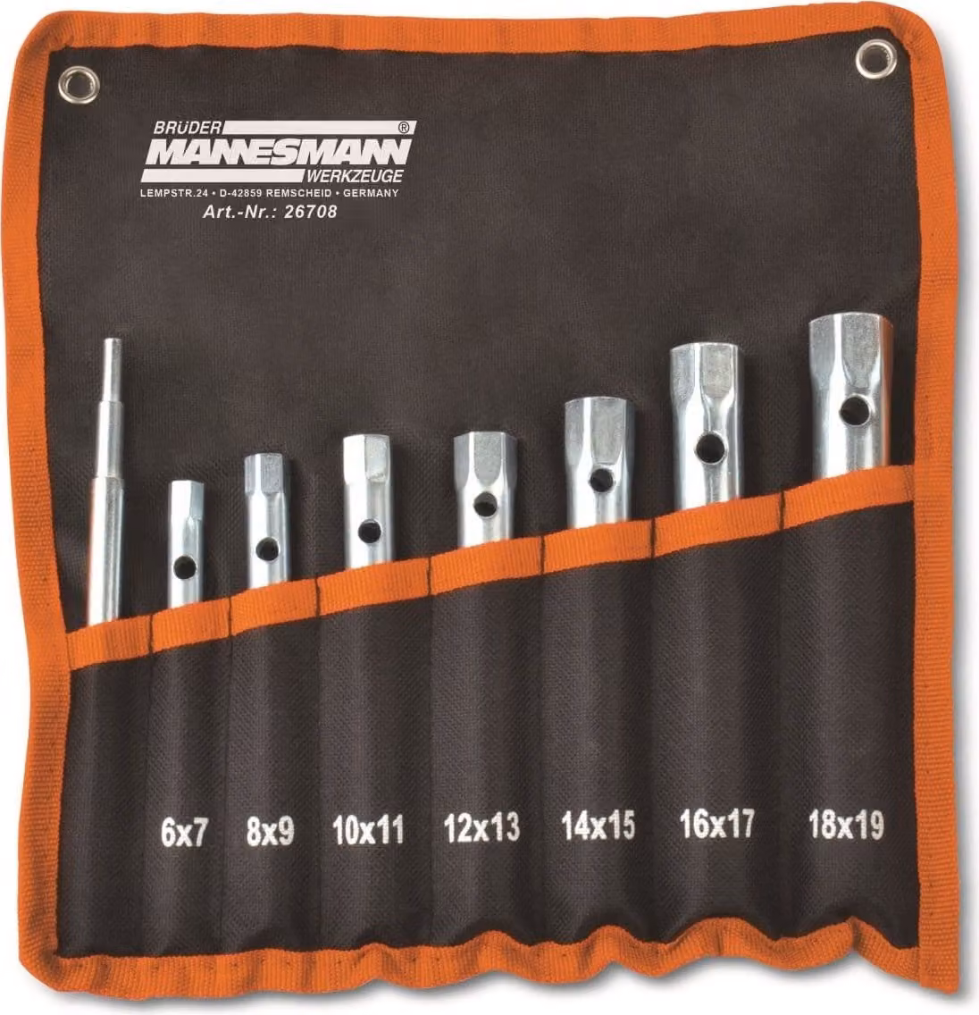 Brüder Mannesmann M26708 Chiave per tubi a 8 pezzi (M26708)
