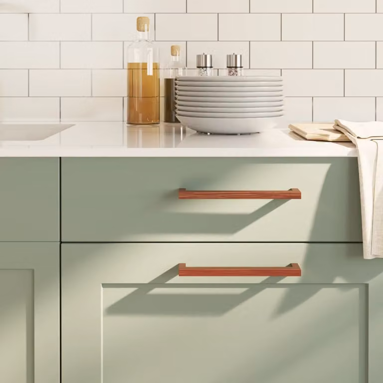 Set di 20 maniglie a barra vidaXL in acciaio inox color bronzo