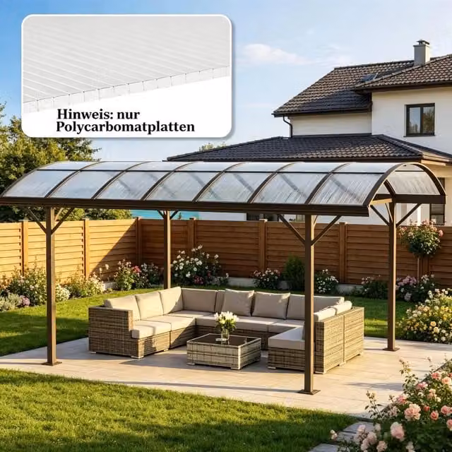 Serra da giardino con pannelli in policarbonato 4 mm trasparenti con protezione UV per esterno 120×60 cm