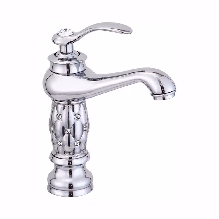 Miscelatore per lavabo URANIA KRAN retro SILVER CHROME glamour LAUFERI