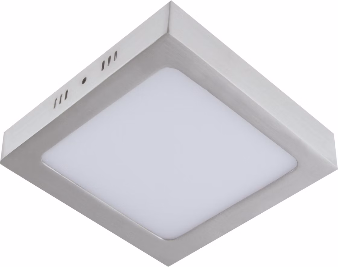 Plafoniera LED alluminio bianco neutro 4000 K 2010 lm larghezza 22,5 cm cromo bianco opaco angolare