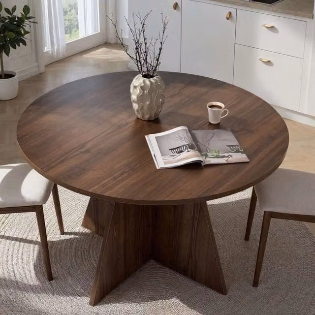 Tavolo fisso DMORA Racale per 4 persone, forma quadrata, colore marrone, L/P/H: 120 x 120 x 75 cm