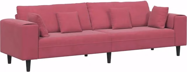 Divano | Divano da soggiorno | Sofa Rosso Vino 250 x 77 x 76 cm Velluto