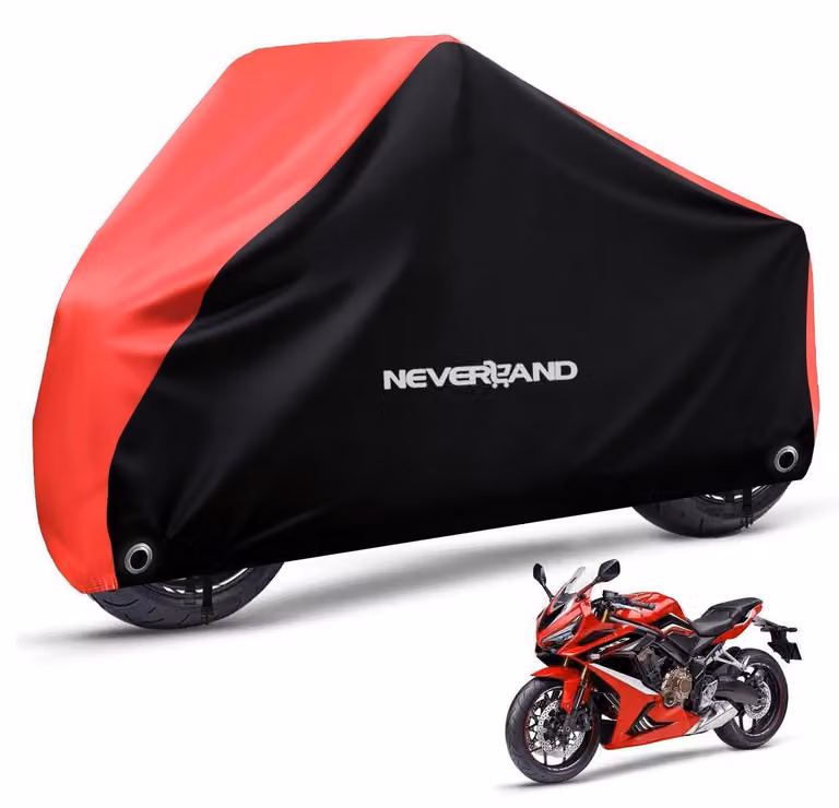 Copertura impermeabile per motocicletta, taglia XXXL, colore rosso, robusta, con fori di fissaggio e custodia